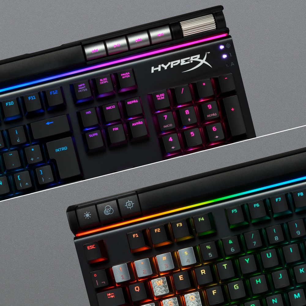 Botones multimedia especiales y botones de iluminación de acceso rápido